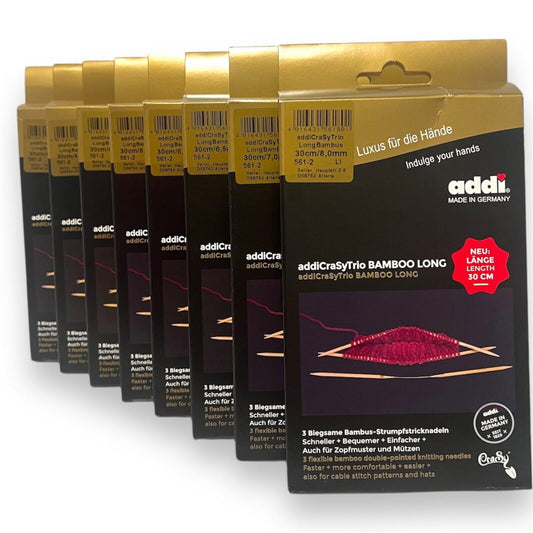Mehrere Pakete von AddiCraSyTrio Bambus Stricknadeln für Socken Rundstricknadeln