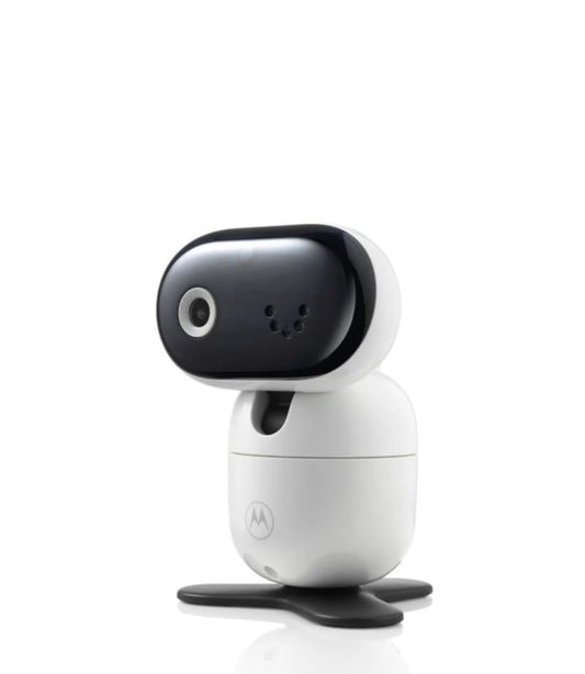 Weiße und schwarze Babyphone Kamera mit Nachtsicht und schwenkbarem Design