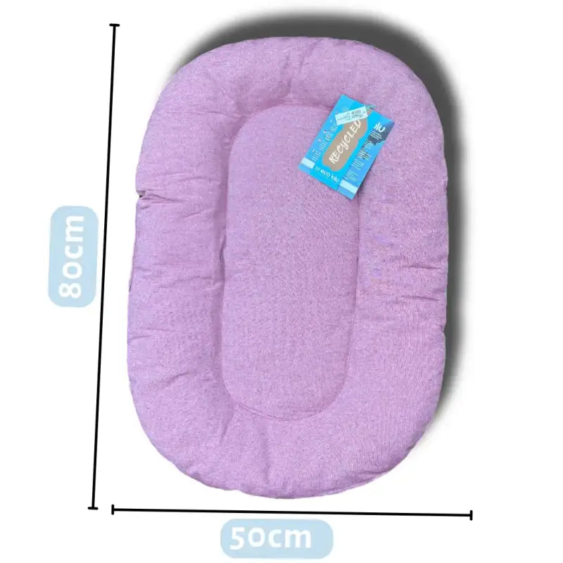 Oval Lavendel Baby Nest im Hundebett & Hundekissen Rosa recycelt Made in Italy