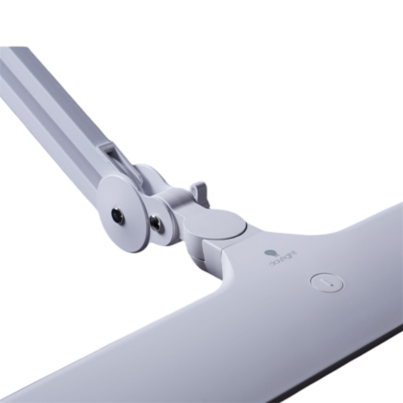 Einstellbare weiße LED Tischlampe von Luminos Daylight, dimmbar und praktisch