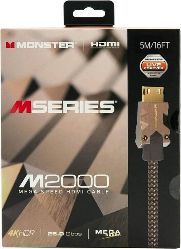 Monster HDMI-Kabel M2000 in Verpackung für brillante UHD-Qualität 5 m