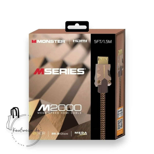 Monster M2000 HDMI-Kabel Verpackung für Heimkino und Gaming 1,5m