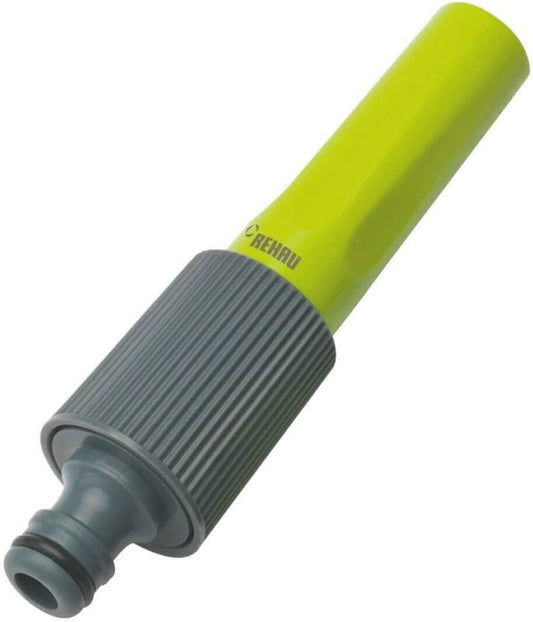 Grüne und graue Gartenspritze von REHAU für effiziente Gartenbewässerung Big-Flow