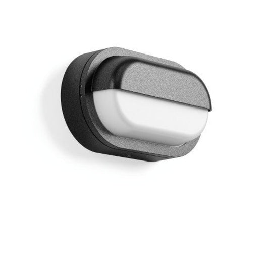 Schwarze und silberne moderne Wand- und Deckenleuchte RZB Alu-Lux Oval LED