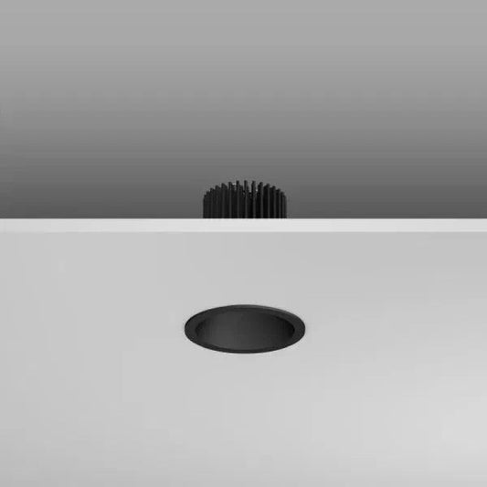 Schwarze LED Einbaustrahler mit ribbendem Design für Deckenbeleuchtung