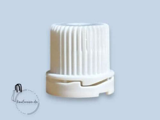 Weißer ribbeld Plastikdeckel für Kosmetik & Lebensmittel mit einfacher Handhabung