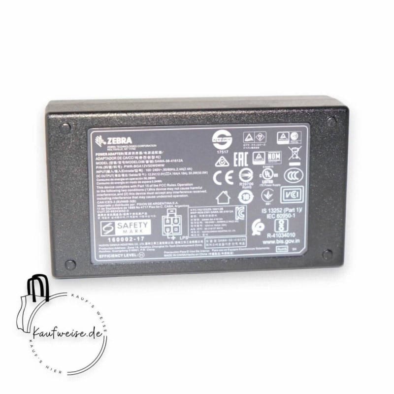 Schwarzer Zebra Netzadapter für Zebra RFD8500 RFID Scanner