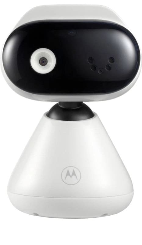 Weiße und schwarze Zusatzkamera für Video Babyphone mit Nachtsicht und Schwenkfunktion