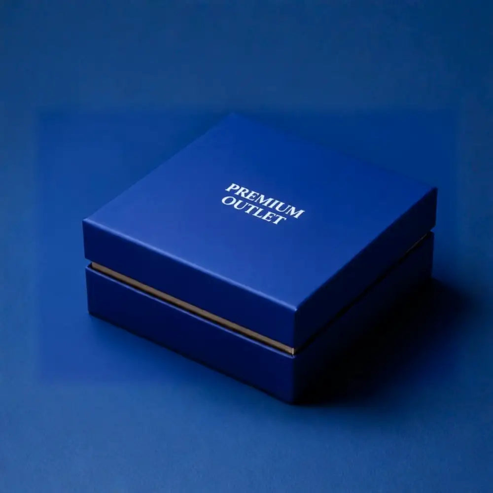  Markenprodukt mit Premium-Label auf blauem Hintergrund