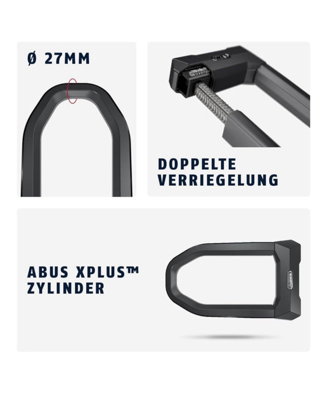 ABUS Granit Super Extreme 2500 Bügelschloss mit 27mm Schackel und X-Plus Zylinder