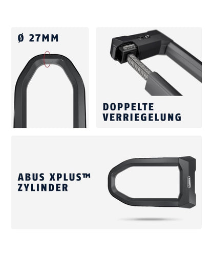 ABUS Granit Super Extreme 2500 Bügelschloss mit 27mm Schackel und X-Plus Zylinder