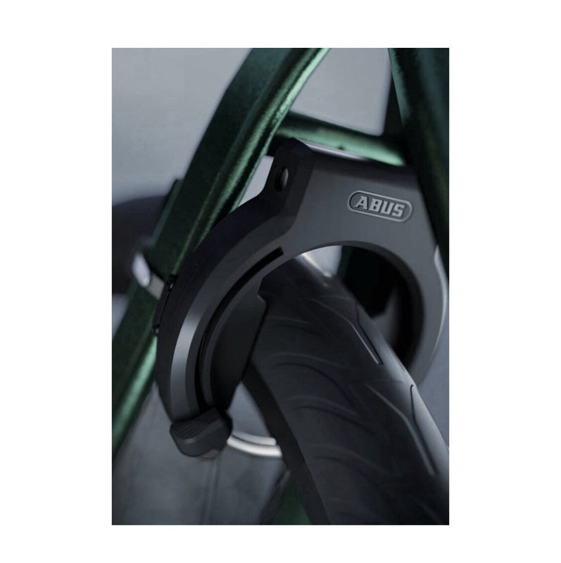 Schwarzes Fahrradschloss mit integriertem Reifen, ABUS Granit XPlus 6950M Ringschloss