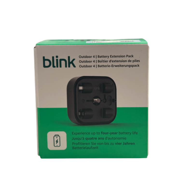 Blink Outdoor 4 Batterie-Erweiterungspack für 4 Jahre, schwarz, robust