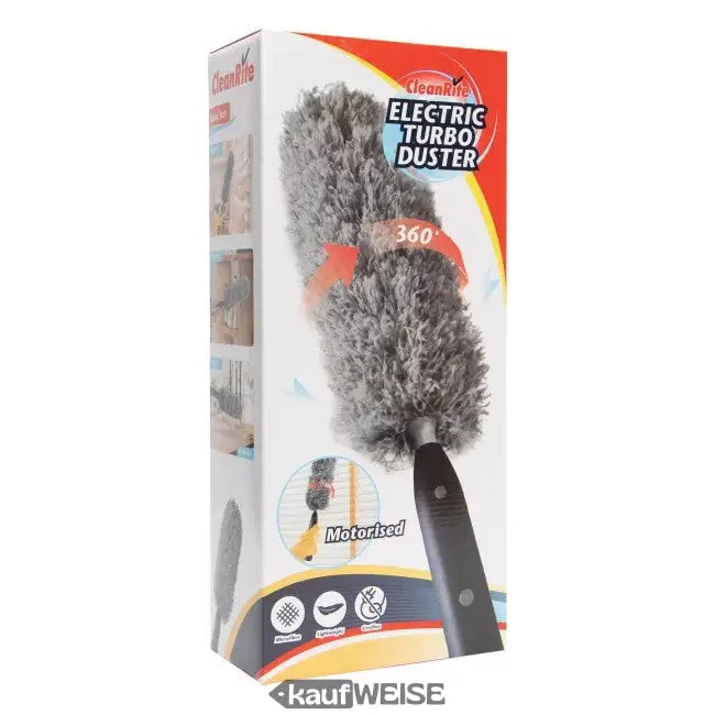 CleanRite Elektrischer Turbo Spin Duster mit 360-Grad drehbarem Kopf