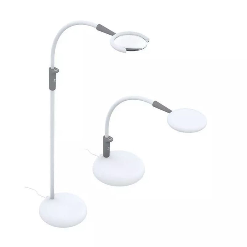 Zwei weiße verstellbare Lampen für Daylight Magnificent Pro Stand und Tischlupe