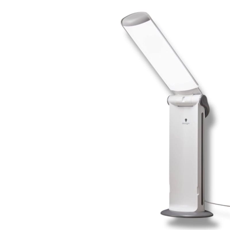 Weiß-graue verstellbare Schreibtischlampe Daylight Twist 2 mit CRI 95 E35070