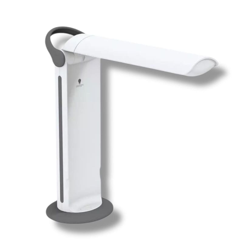 Weiße und graue verstellbare LED Schreibtischlampe Daylight Twist 2 mit CRI 95