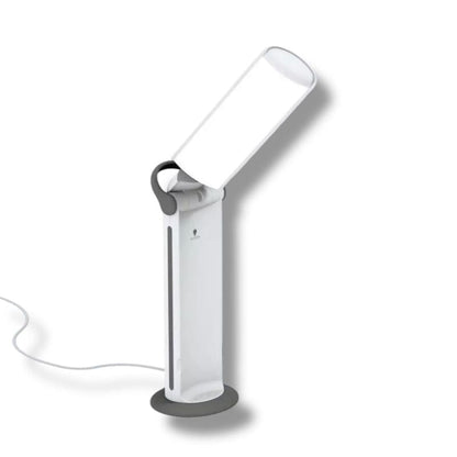 Weiß-graue, verstellbare Lichttherapieleuchte Daylight Twist 2 mit CRI 95