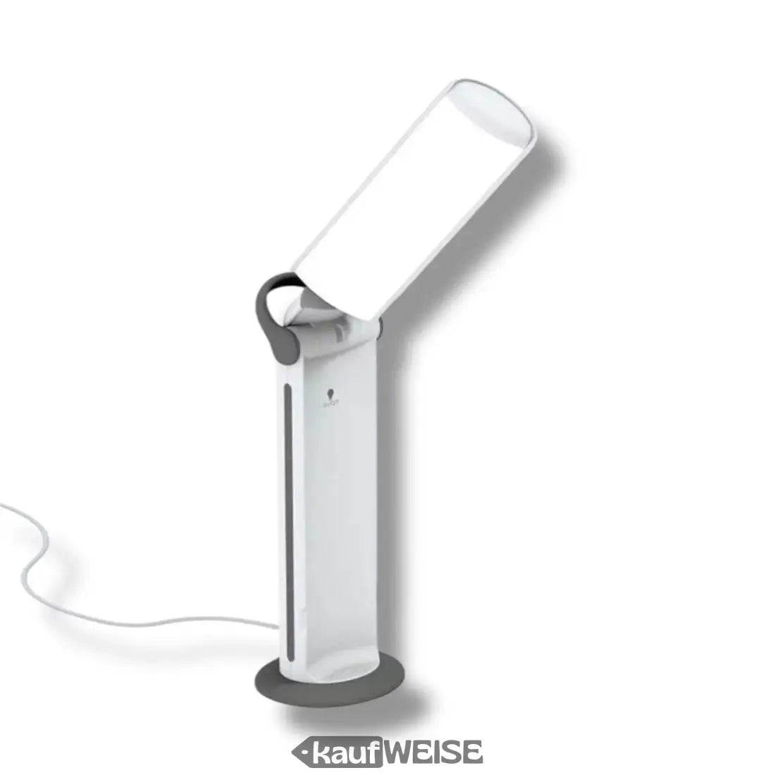 Weiß-graue, verstellbare Lichttherapieleuchte Daylight Twist 2 mit CRI 95
