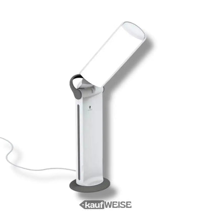 Weiß-graue, verstellbare Lichttherapieleuchte Daylight Twist 2 mit CRI 95