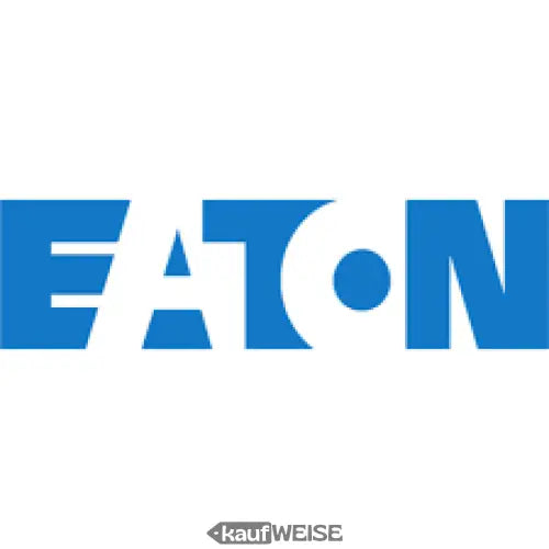 Blauer Eaton-Logo-Sticker mit weißem Punkt und schwarzem Rand