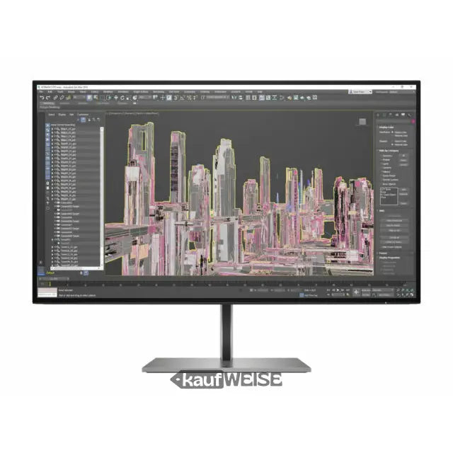 Computerbildschirm mit 3D-Design-Software, HP Z27u G3 Monitor, matt, 2560x1440