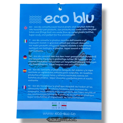 Ökofreundliches Produktetikett bei Tierkissen Rosa-Grau für Hunde und Katzen