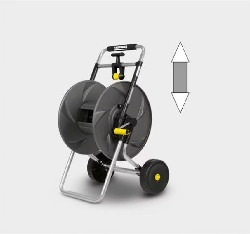 Kärcher Metall Schlauchwagen HT80 M mit zwei großen dunklen Reels und verstellbarem Griff