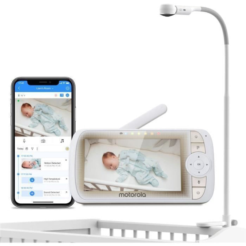 Motorola Baby VM65X Video-Babyphone mit Kamera, Farbdisplay und Smartphone-App