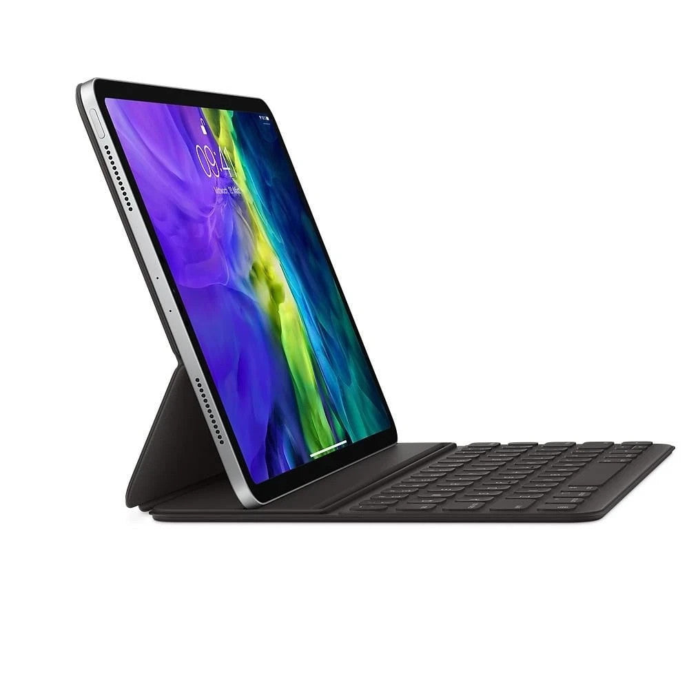 Silbernes Tablet mit abnehmbarer schwarzer Tastaturhülle für iPad Pro 11 und Air