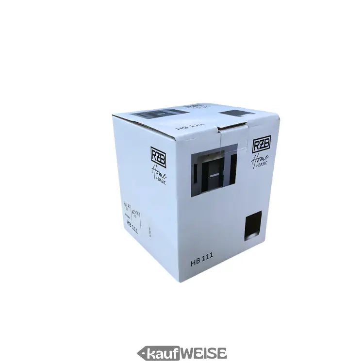 Weiße Box mit schwarzen und grauen Akzenten, RZB HB 111 LED Aufbaudownlight 7W