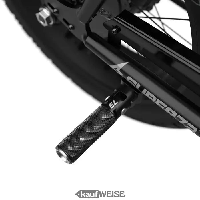 Schwarze Metall-Passagierfußrasten für Fahrrad, passend für Original Super73 Klappbar